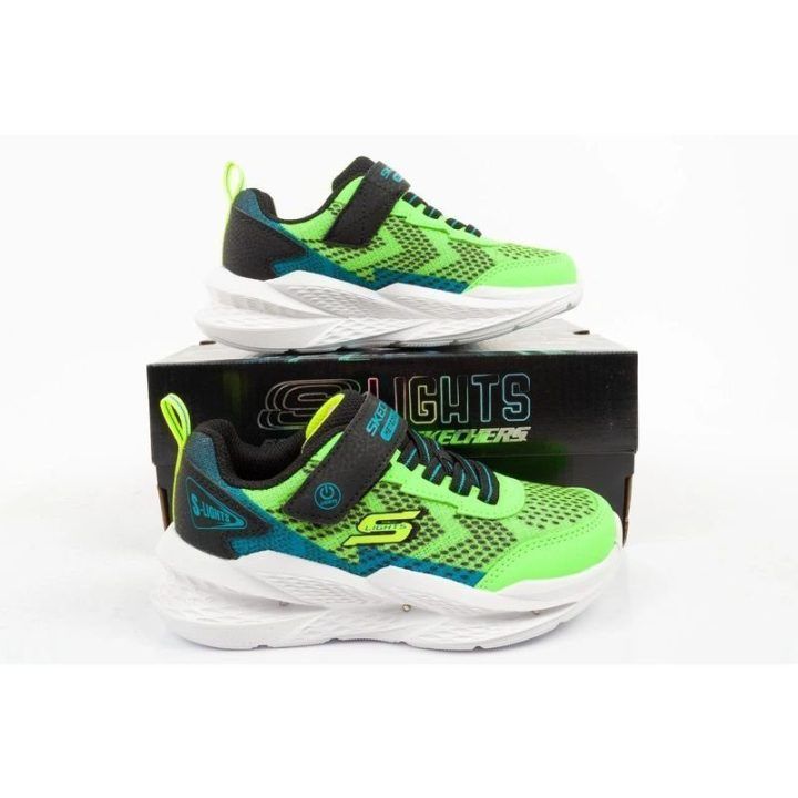 Vaikiški sportiniai bateliai Skechers Meteor-Lights LED, juodi