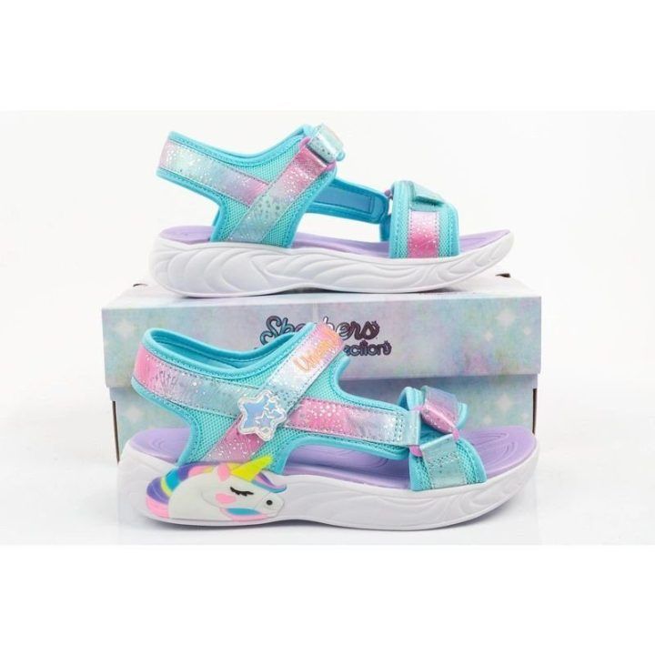 Vaikiškos basutės Skechers Unicorn Dreams su LED, rožinės