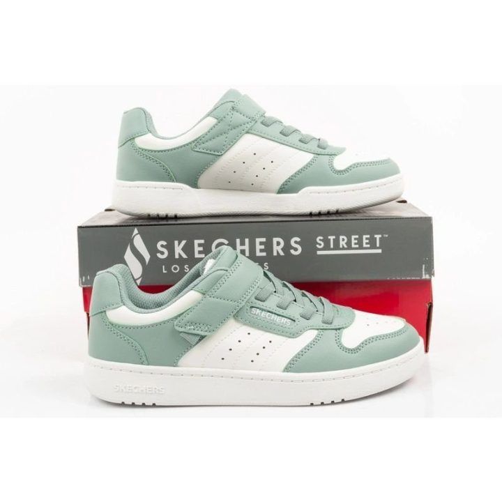 Vaikiški įsispiriami bateliai Skechers Quick Street, žalsvi