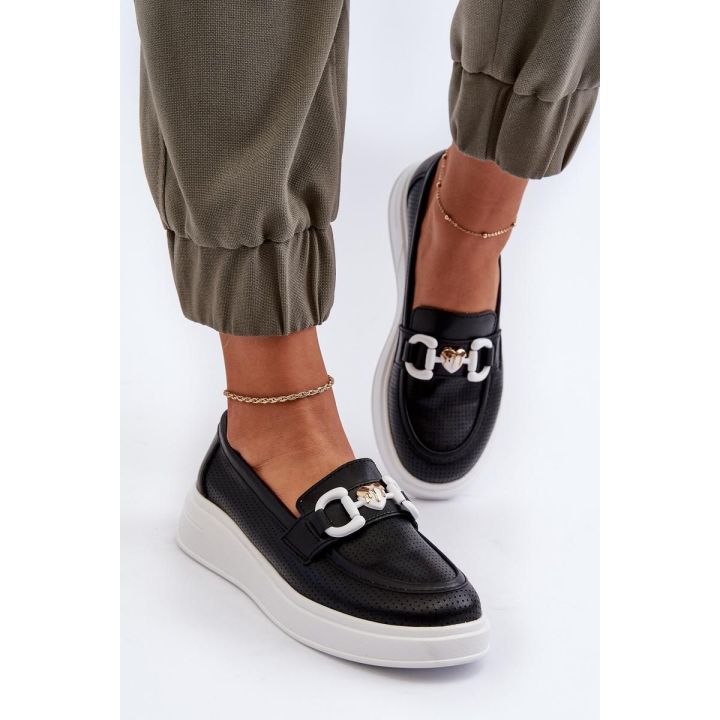 Juodi mokasinai su platforma Step in style