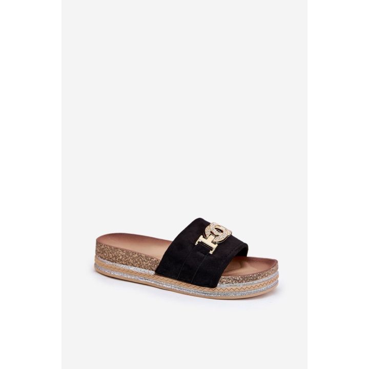 Juodos platforminės basutės Step in style