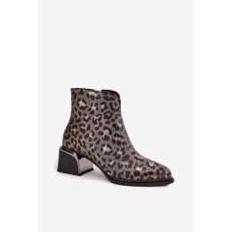 Leopardo rašto aulinukai su kulnu Step in style