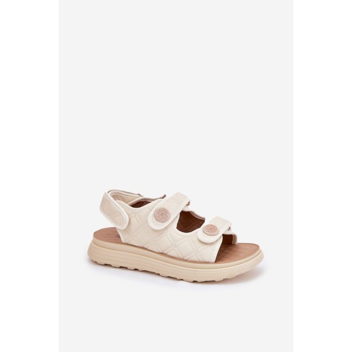Kreminės platforminės basutės Step in style