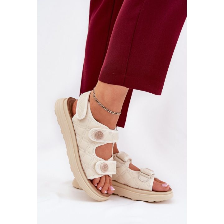 Kreminės platforminės basutės Step in style
