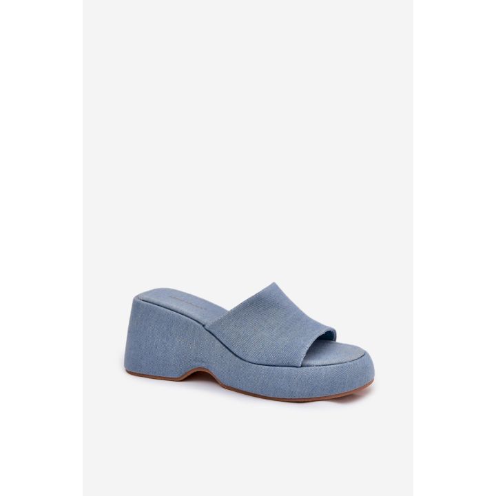 Mėlynos platforminės basutės Step in style