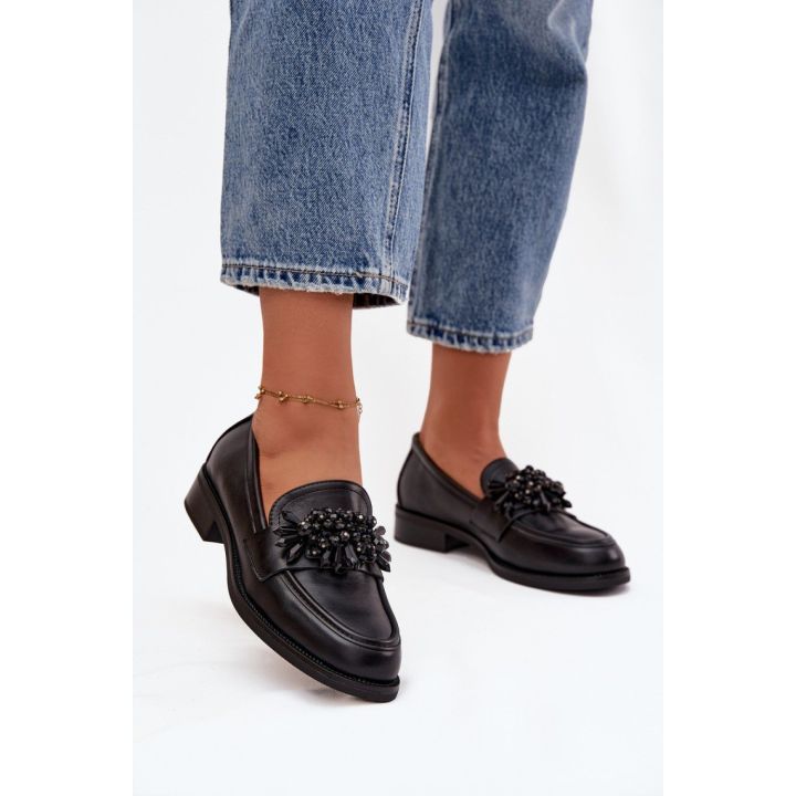 Juodi moteriški mokasinai Step in style