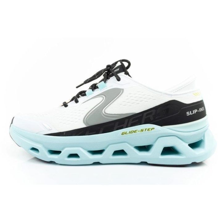 Skechers Glide-Step Altus Slip-Ins batai, balti su mėlynu padu