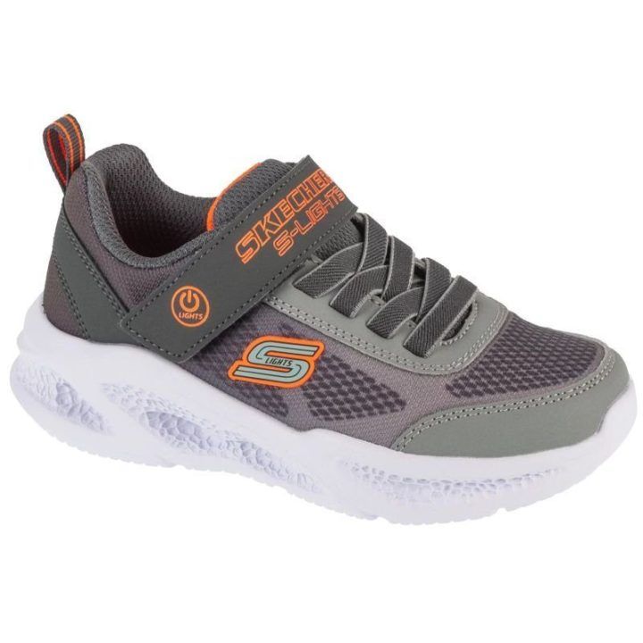 Vaikiški sportbačiai Skechers Meteor-Lights Krendox, pilki