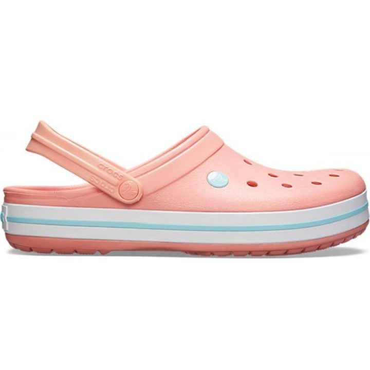 Crocs Crocband moteriškos šlepetės, šviesiai rožinės