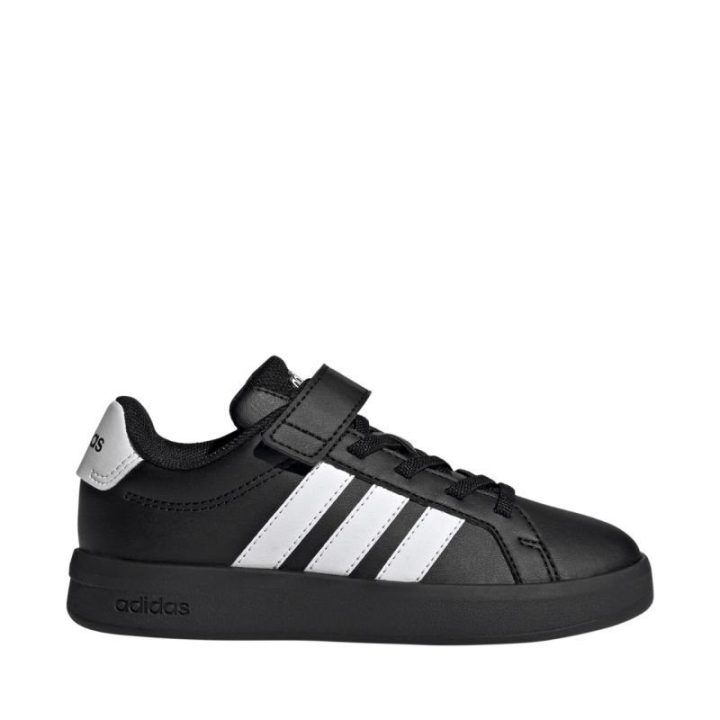 Vaikiški sportiniai batai adidas Grand Court 3.0, juodi ir balti
