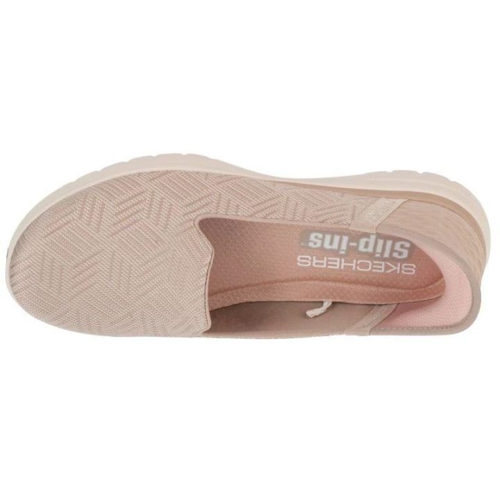 Moteriški slip-on bateliai Skechers On The Go Flex, smėlio spalvos