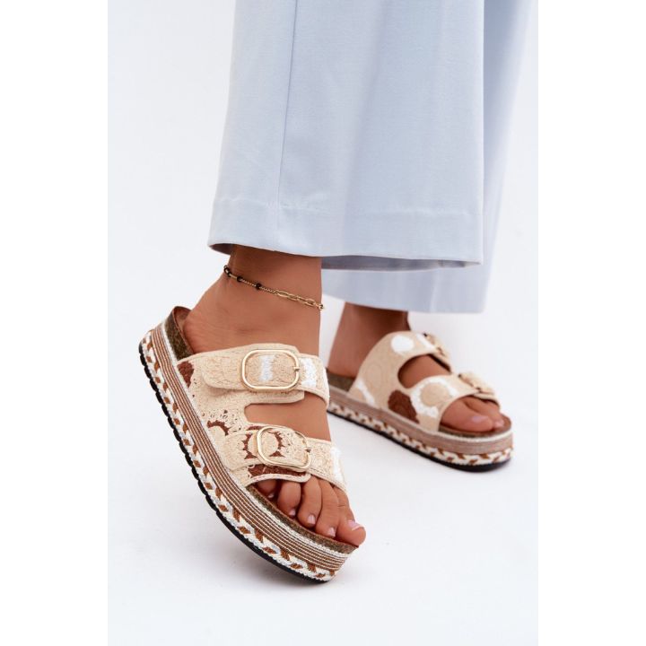 Tekstilinės platforminės basutės Step in style