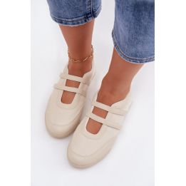Šviesiai smėlio spalvos balerinos Step in style