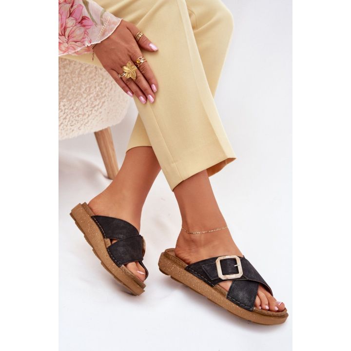 Juodos platforminės basutės Step in style