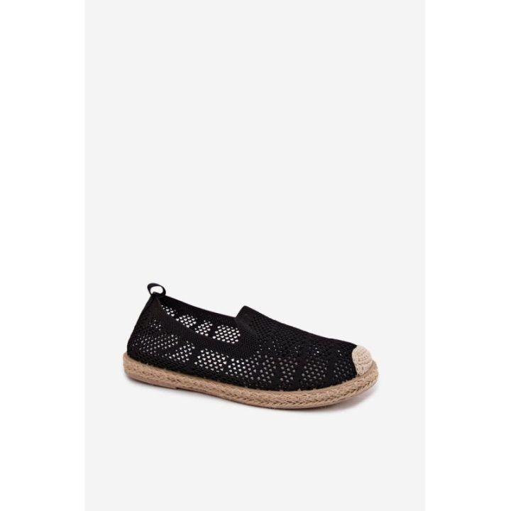 Juodos moteriškos ažūrinės espadrilės Candessa