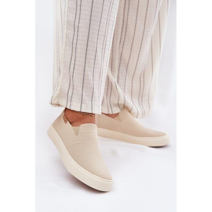 Moteriški slip-on sportbačiai Big Star, smėlio spalvos