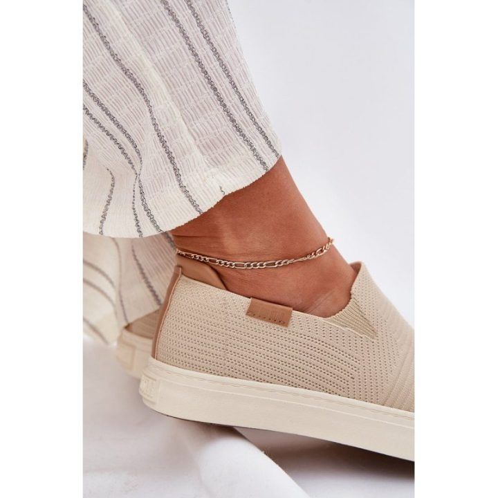Moteriški slip-on sportbačiai Big Star, smėlio spalvos