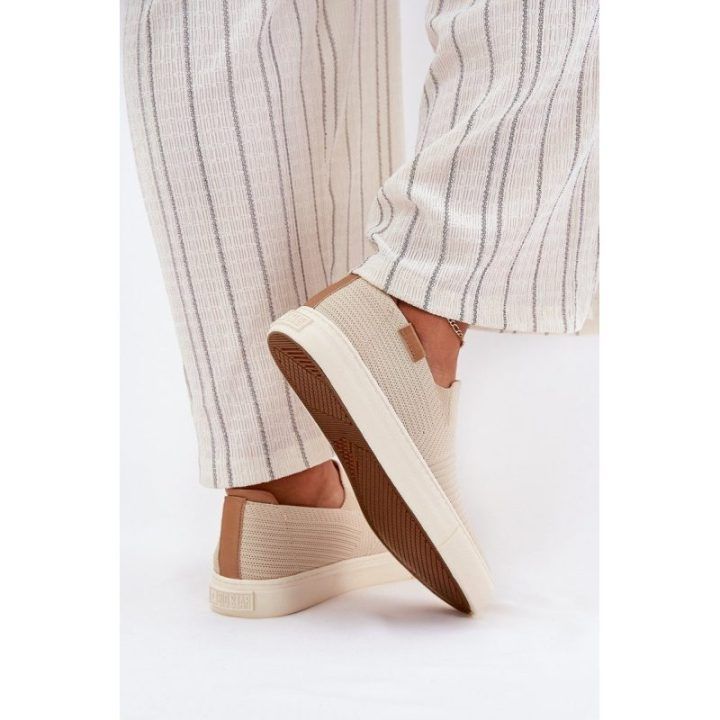 Moteriški slip-on sportbačiai Big Star, smėlio spalvos