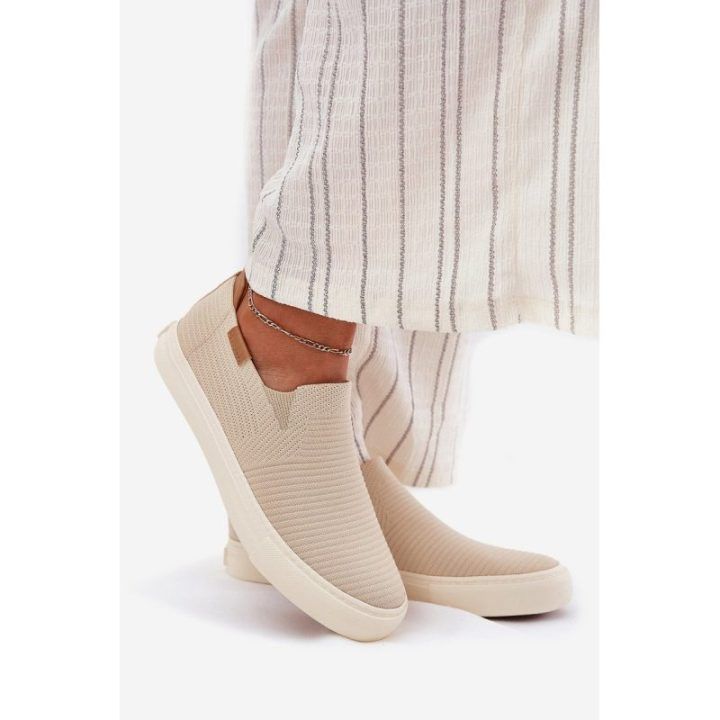 Moteriški slip-on sportbačiai Big Star, smėlio spalvos