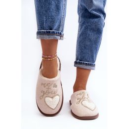 Moteriškos šlepetės su širdelės aplikacija Step in style