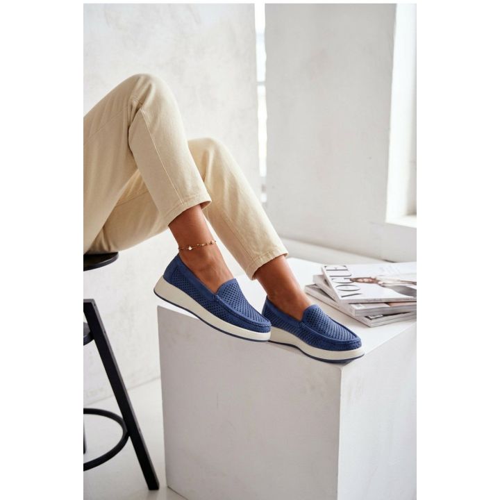 Mėlynos mokasinai Step in style