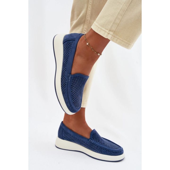 Mėlynos mokasinai Step in style