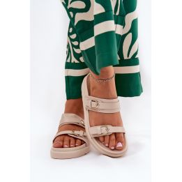 Smėlio spalvos basutės su sagtimis Step in style