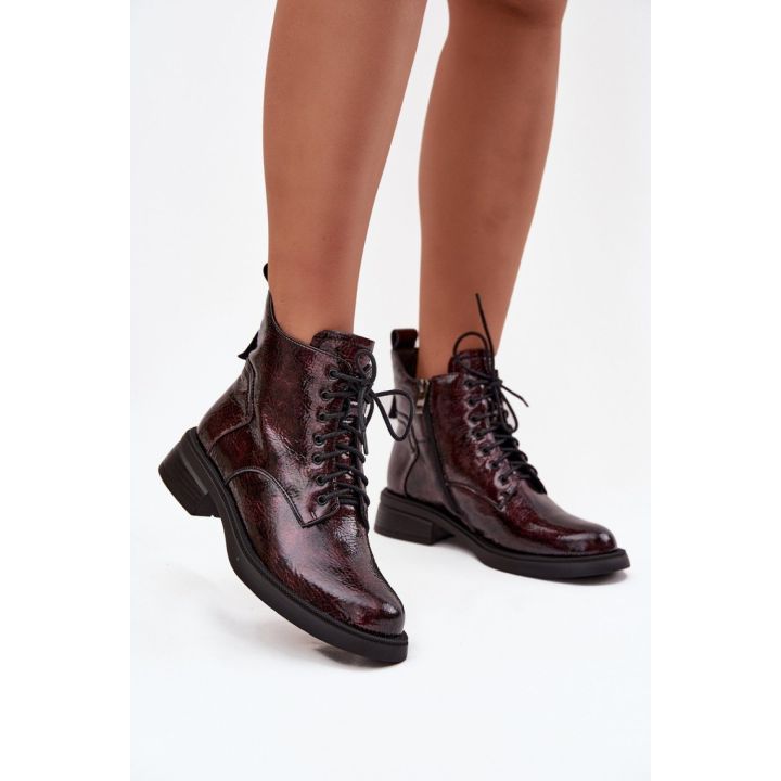 Bordo spalvos aulinukai su raišteliais Step in style