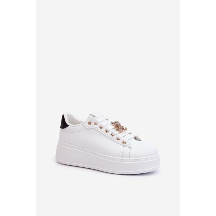 Balti sportbačiai su platforma Step in style