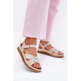 Smėlio spalvos basutės su platforma Step in style