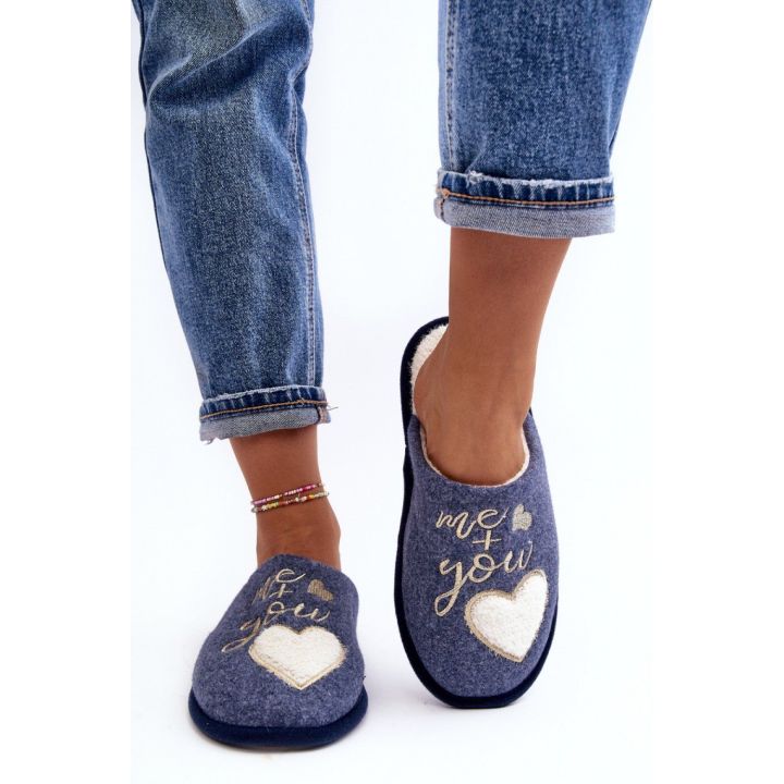 Mėlynos namų šlepetės Step in style