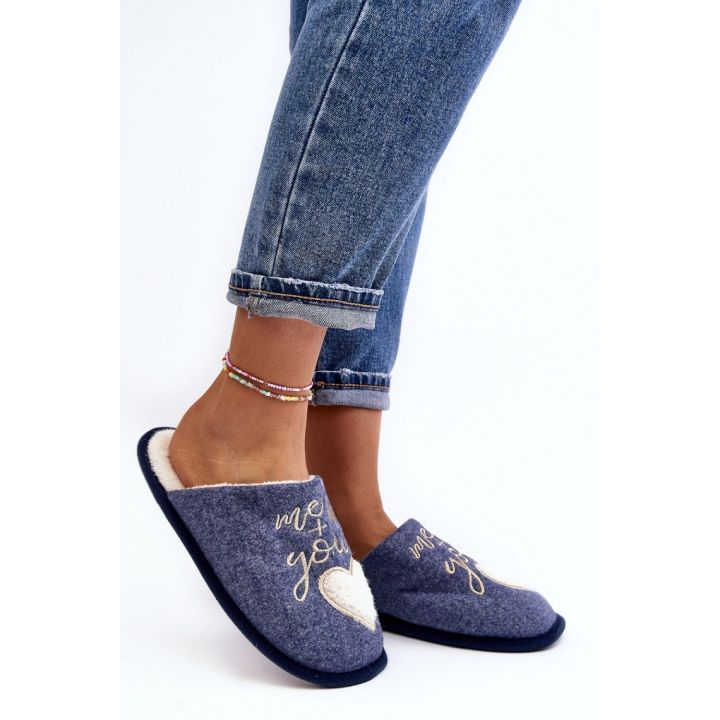 Mėlynos namų šlepetės Step in style