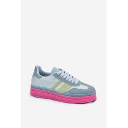 Mėlynos sportbačiai su platforma Step in style