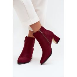 Bordo spalvos aulinukai su kulnu Step in style