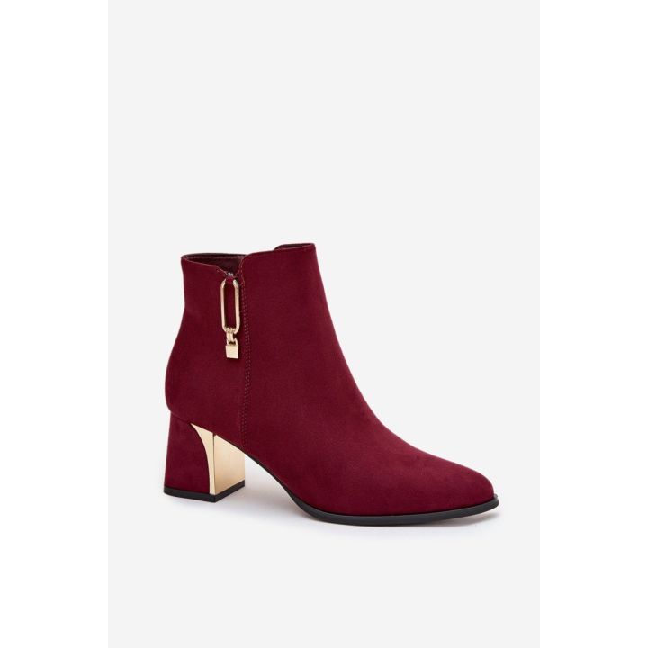 Bordo spalvos aulinukai su kulnu Step in style