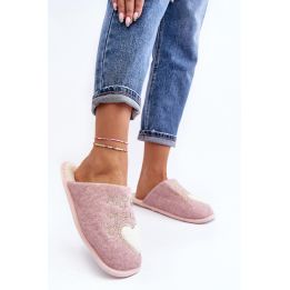 Rožinės moteriškos šlepetės su uždaru priekiu Step in style