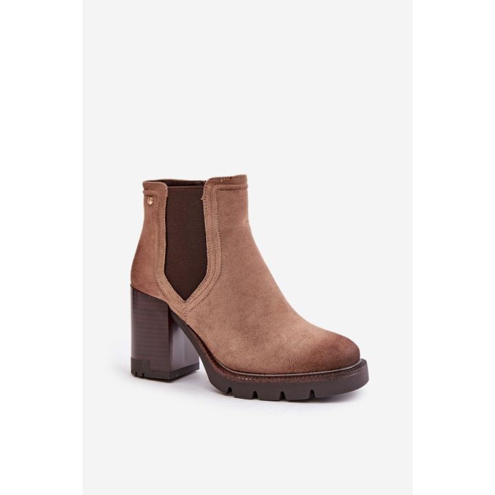 Zomšos imitacijos aulinukai su kulnu Step in style