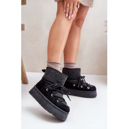 Juodi platforminiai sniego aulinukai Step in style