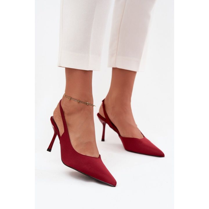 Bordo spalvos aukštakulniai bateliai Step in style