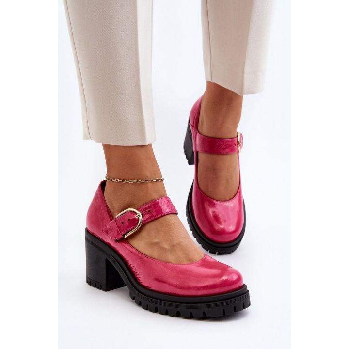 Fuksijos spalvos aukštakulniai bateliai Step in style
