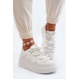 Balti sportiniai bateliai su platforma Step in style