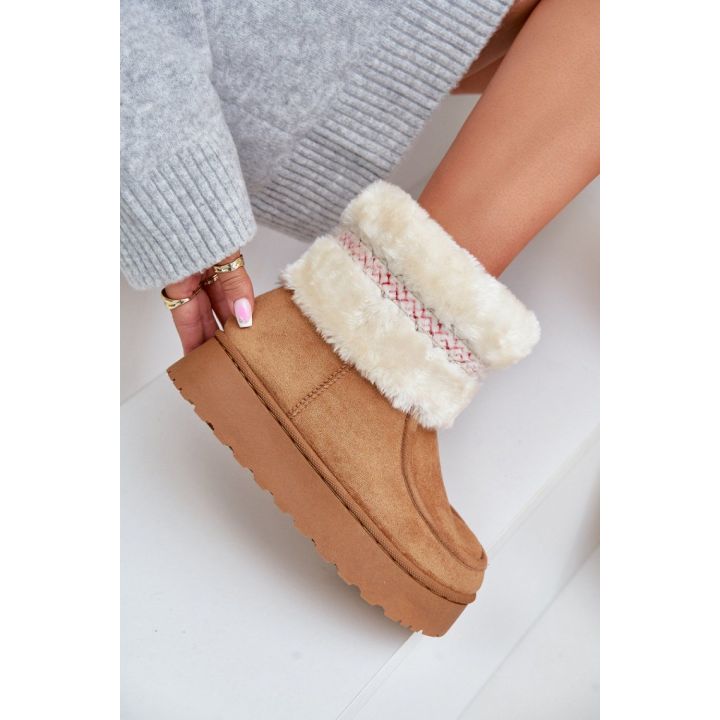 Smėlio spalvos aulinukai su pašiltinimu Step in style