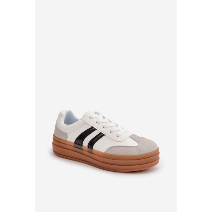 Balti sportiniai bateliai su platforma Step in style
