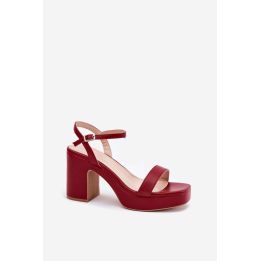 Bordo spalvos basutės su kulnu Step in style