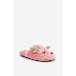 Rožinės kalėdinės šlepetės Step in style