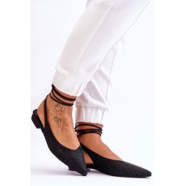 Juodos balerinos su raišteliais Step in style