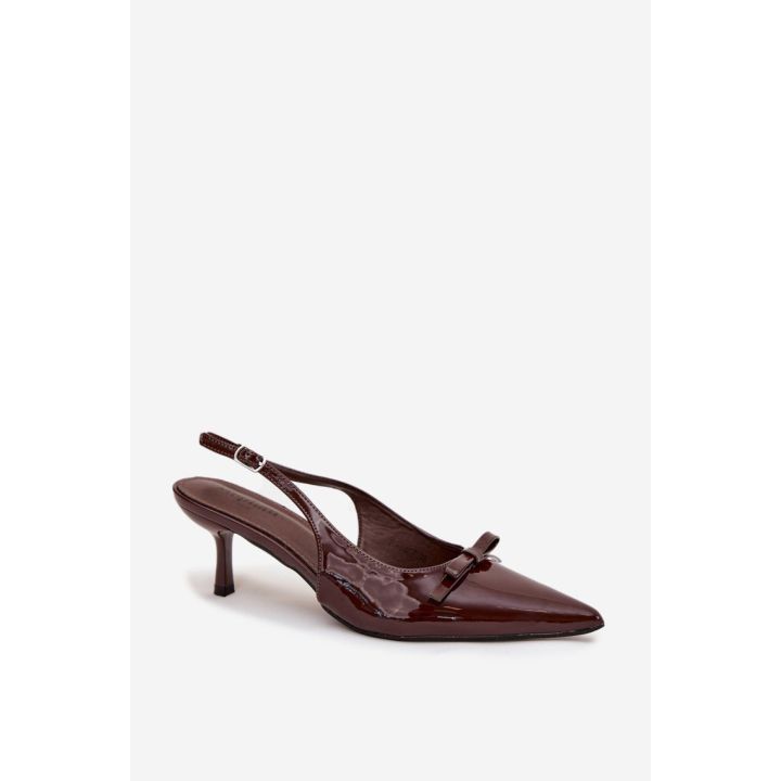 Bordo spalvos aukštakulniai bateliai Step in style