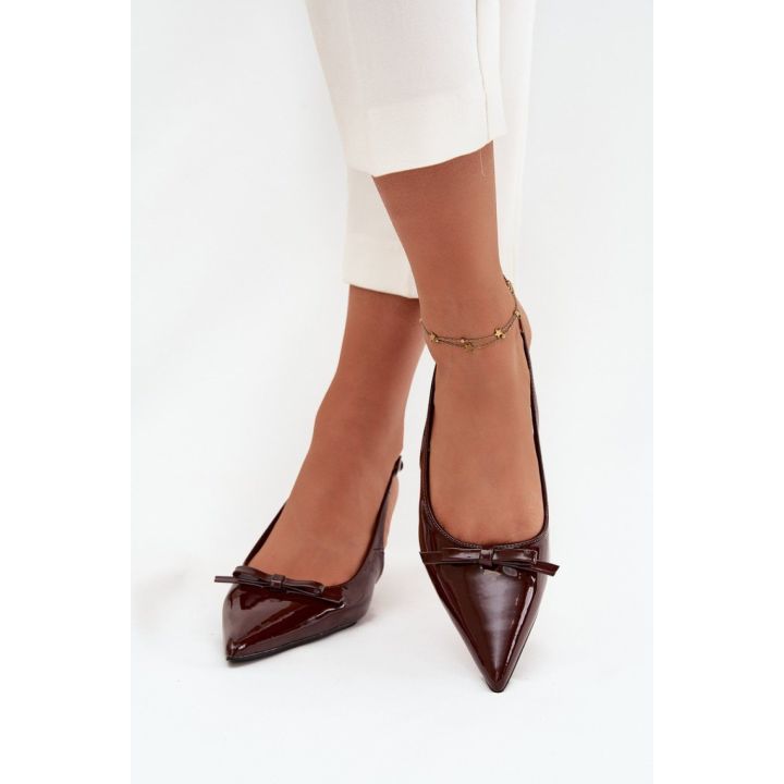 Bordo spalvos aukštakulniai bateliai Step in style