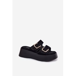 Juodos platforminės basutės Step in style