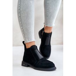 Juodi zomšos imitacijos aulinukai Step in style